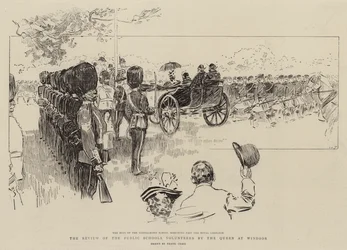 The Review of the Public Schools Volunteers by the Queen at Windsor